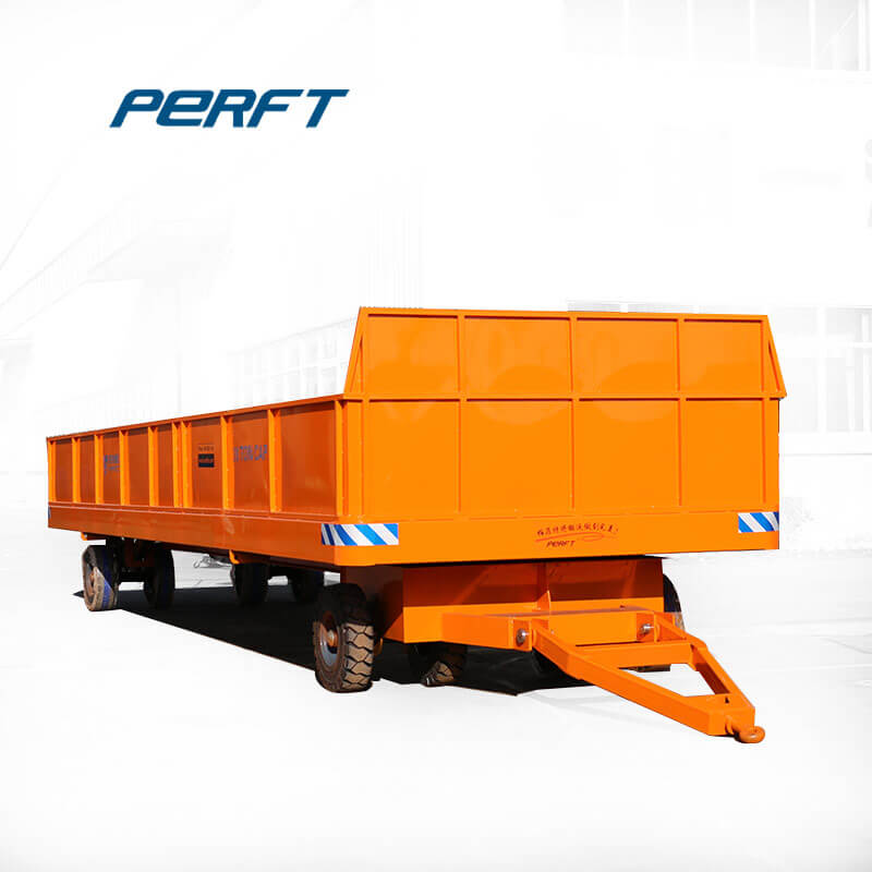 Battery Four Wheels Steering Transfer Wagon for Cargo Carrier
